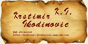 Krstimir Ikodinović vizit kartica
